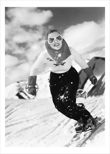Downhill in style, Greeting Card