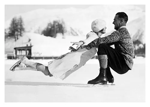 Ice dancing couple, Greeting Card