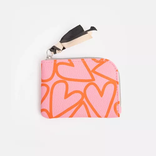 Pink Magnet Heart Corner Purse