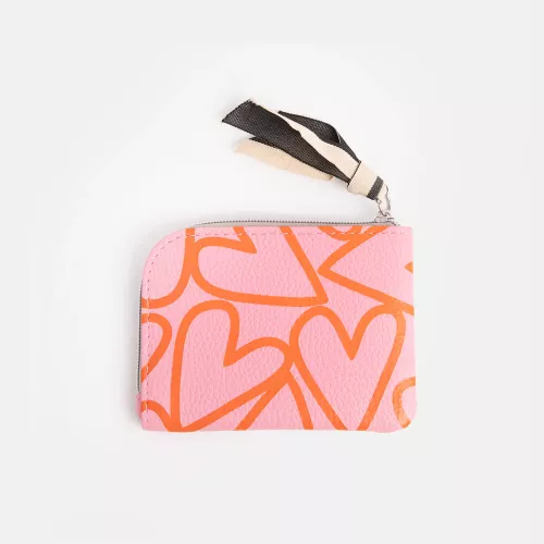 Pink Magnet Heart Corner Purse