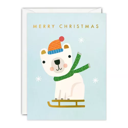 Polar Bear, Mini Christmas Card