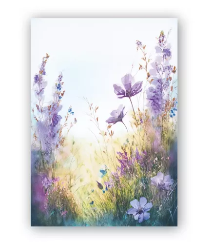 Sunset in a Summer Meadow, Greeting Card