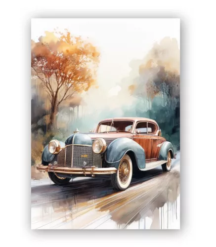 Vintage Car, Greeting Card