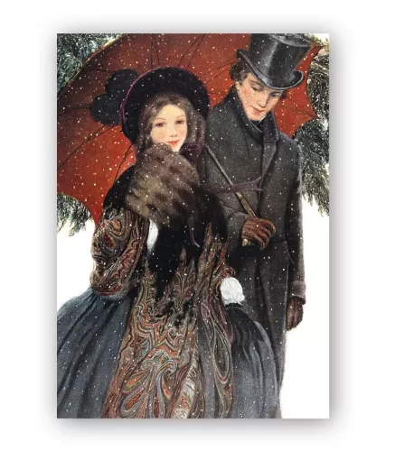 Couple Walking, Greeting Card