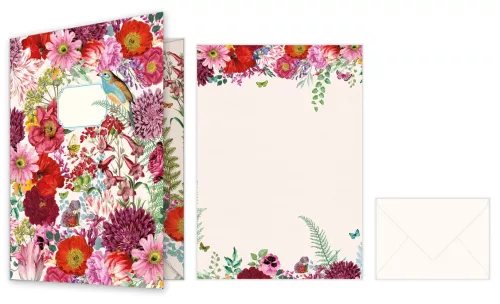 Red Flowers, Writing Paper