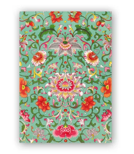 Floral Pattern Chinese Ornament, Greeting Card
