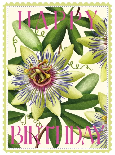 Colourburst Passion Flower Greeting Card