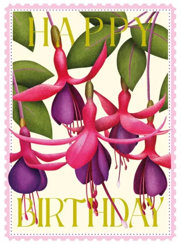 Colourburst Fuchsia Greeting Card