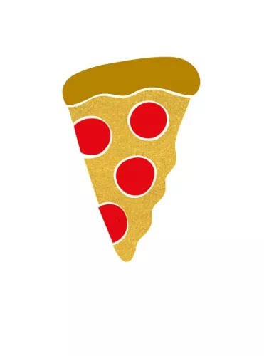 Pizza Tiny But Mighty Greeting Card