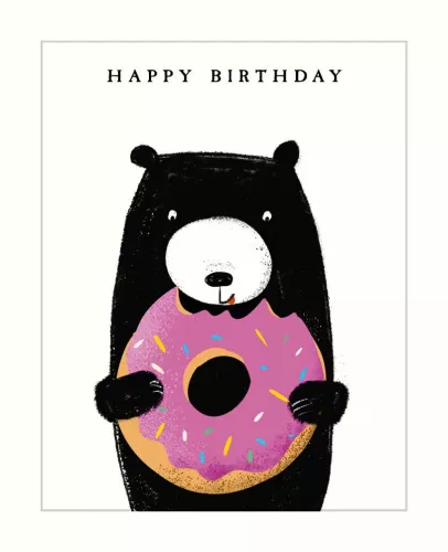 Bear & Doughnut Greeting Card