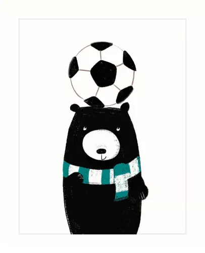 Bear & Football Greeting Card