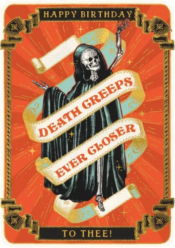 Huzzah Death Creeps, Greeting Card