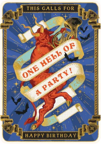 Huzzah Hell Of A Party, Greeting Card