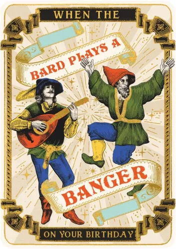 Huzzah Bard Plays A Banger Greeting Card