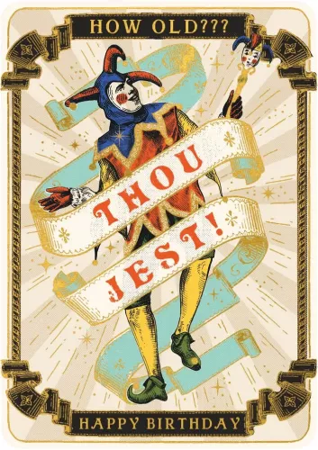 Huzzah Thou Jest Greeting Card