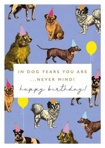 Rock On Dog Years Greeting Card