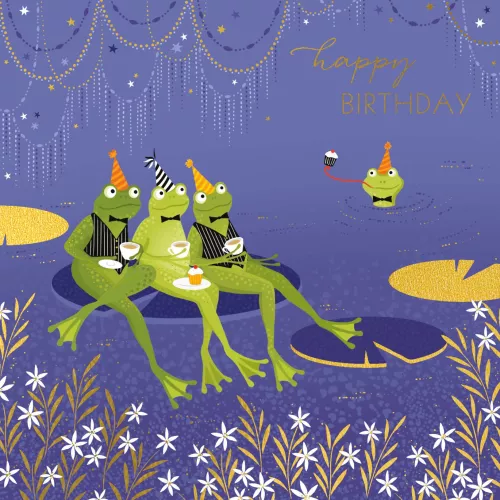 Party Frogs Sara Miller Greeting Card