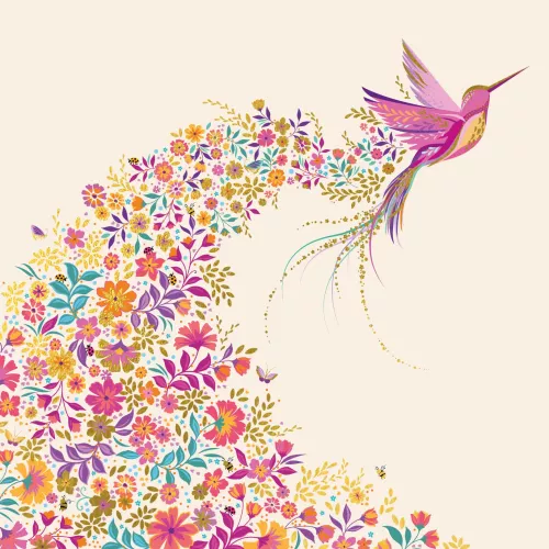 Hummingbird Sara Miller Greeting Card