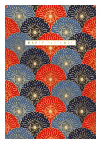 Sakura Optical Blue & Red Greeting Card