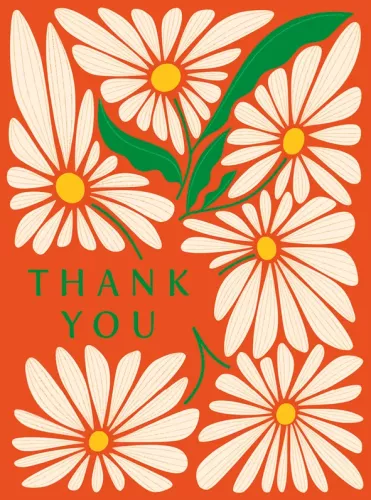Red Flower Market Notecard
