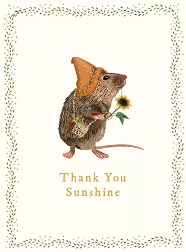Thank You Sunshine Mouse Notecard