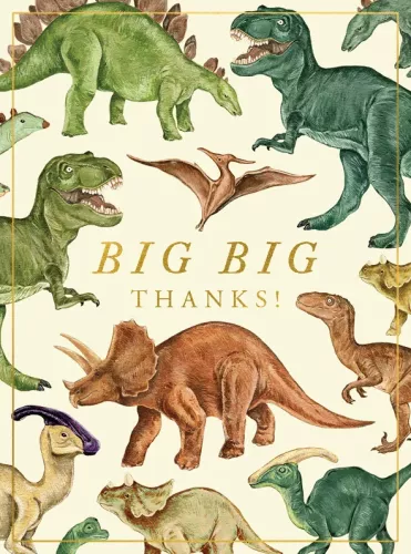 Big Thanks Dinosaurs Notecard