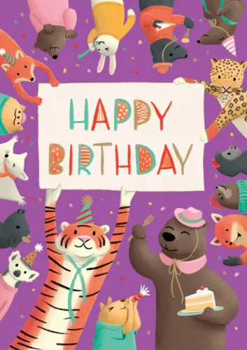 Menagerie Greeting Card single