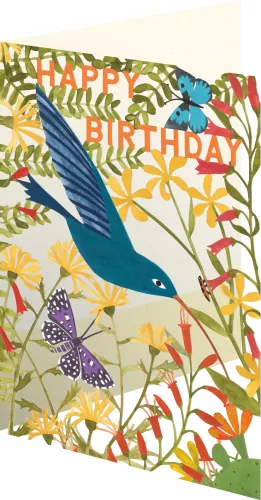 Hummingbird Lasercut Card single
