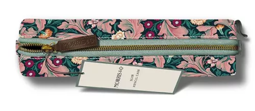 Textured Pencil Case, Strawberry Thief Blush, William Morris