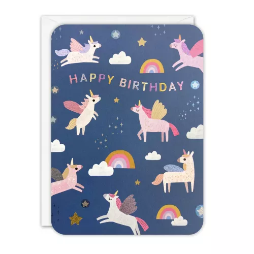 Birthday Unicorns Sprouts Greeting Card