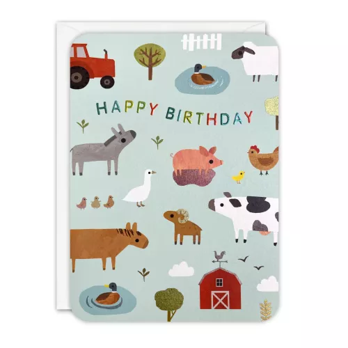 Birthday Farm Sprouts Greeting Card