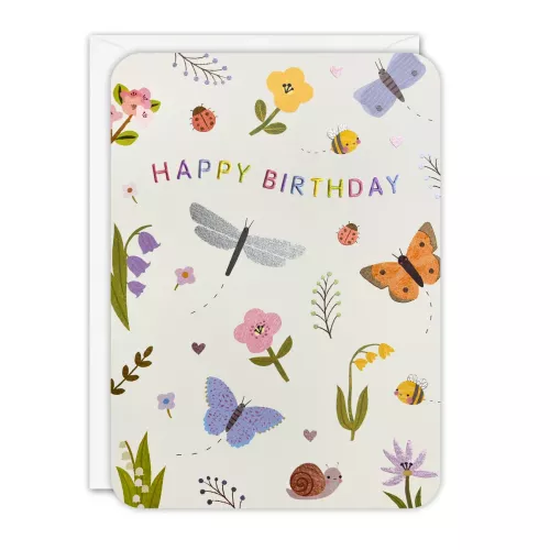 Birthday Butterflies Sprouts Greeting Card