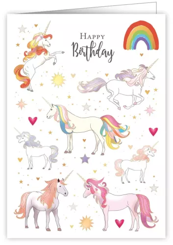 unicorns, Greeting Card