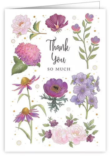 Purple Flowers, Greeting Card