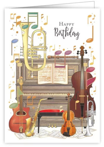 Musical Instruments, Piano, Greeting Card