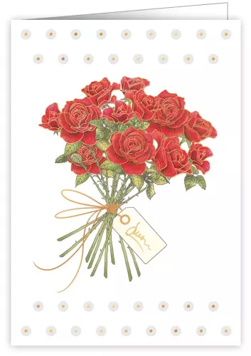 bouquet of roses, Greeting Card