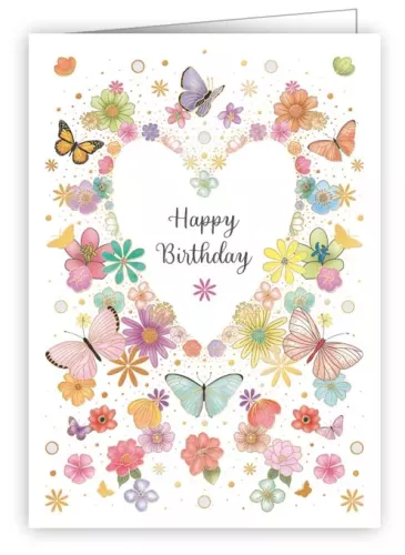 flowers and butterflies, Mini Card