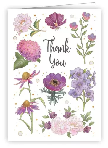 Thank You Lilac Flowers, Mini Card