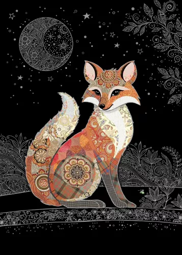Decorative Fox, Greeting Card