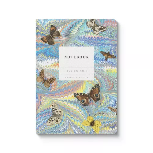Marble Butterfly Blue Perfect Bound Notebook