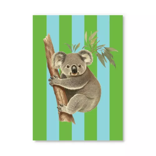 Striped Koala Postcard (12338)