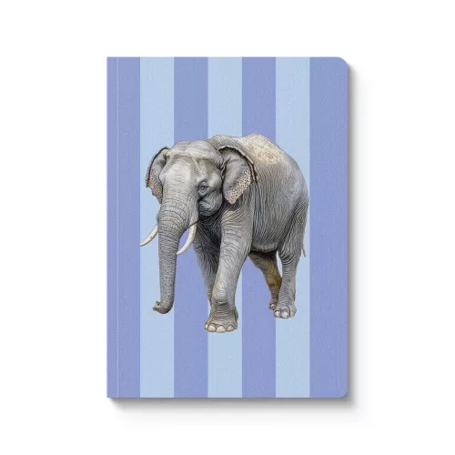 Striped Elephant Paperback Notebook (A5) (12358)