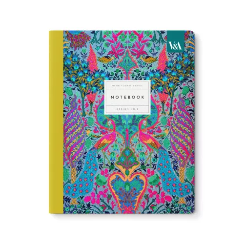 Neon Floral Peacock Exercise Book (8x10) (12554)