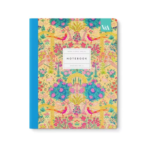 Neon Floral Ornate Garden Exercise Book (8x10) (12556)