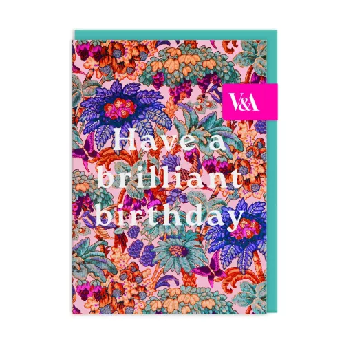Neon Floral Coral Jungle Greeting Card (12587)