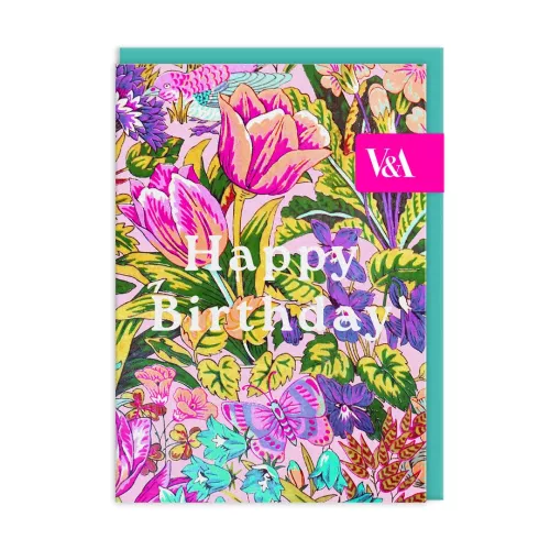 Neon Floral Mawson Tulip Greeting Card (12589)