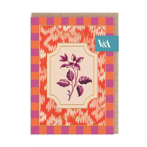 Cottagecore Orange and Purple Greeting Card (12603)