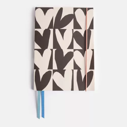 Mono Checkmate Hearts A5 Soft Cover Notebook