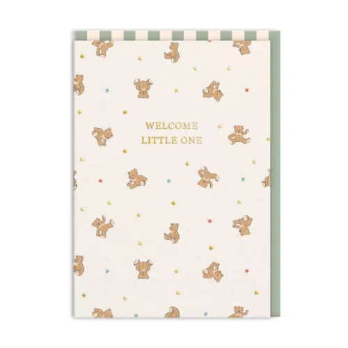 Cath Kidston Welcome Little One Bears Greeting Card (11525)