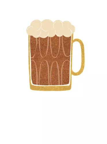 Beer Glas, Greeting Card